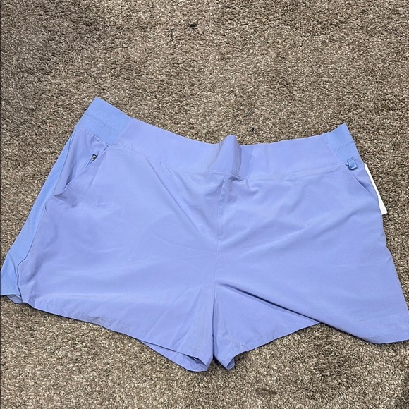Athleta Blue Athletic Shorts Lightweight Mid-Thigh - Picture 1 of 4